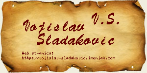 Vojislav Sladaković vizit kartica